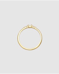 Elli Jewelry - Ring Marquise Elegant with Cubic Zirconia in 925 Sterling Silver Gold Plated
