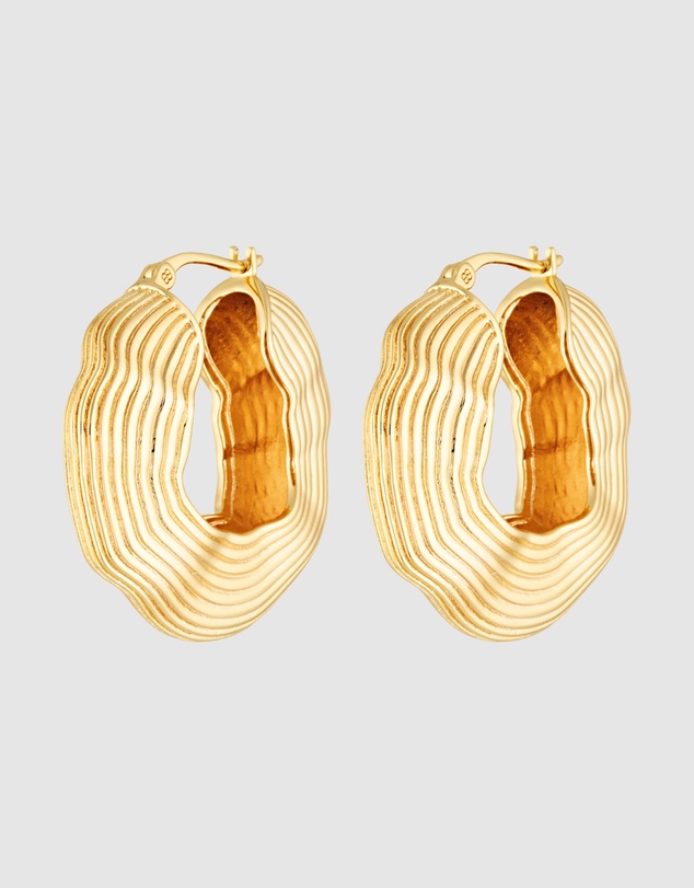 HOUSE OF SLANI - Gold Needra Statement Hoops