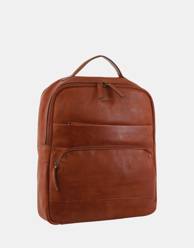 Pierre Cardin - Pierre Cardin Rustic Leather Business Backpack/Computer Bag