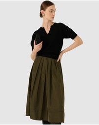 SACHA DRAKE - Pleated A-Line Skirt