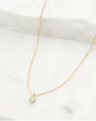 Luna Rae - Solid Gold - Diamond Sky Necklace