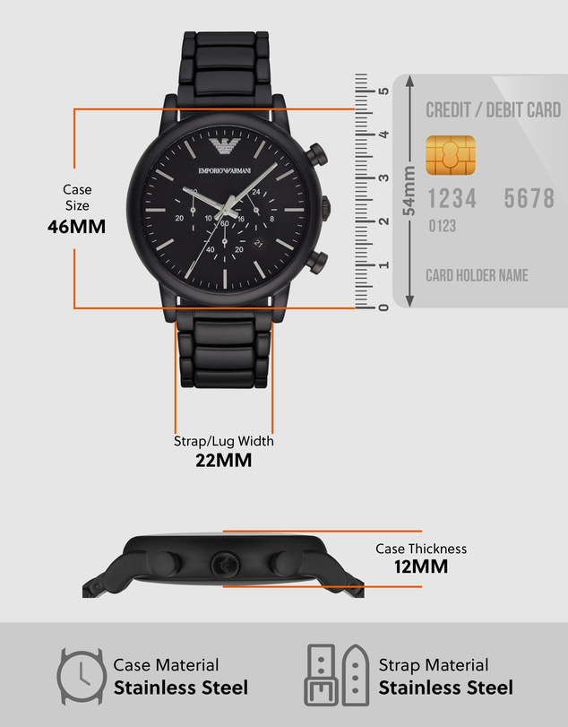 Emporio Armani - Black Chronograph Watch
