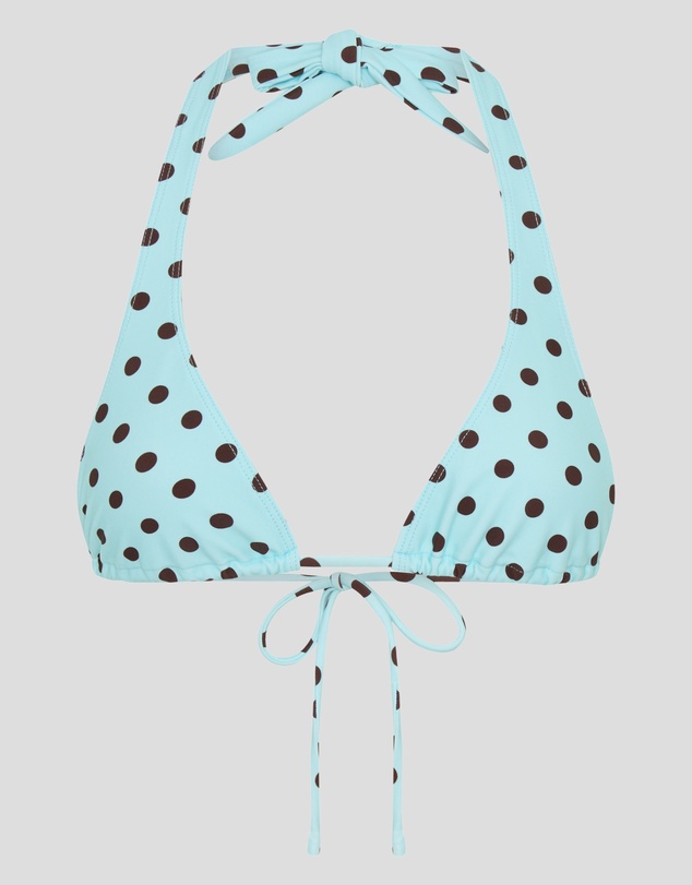 Vacay Swimwear - Capri Top Blue Polka