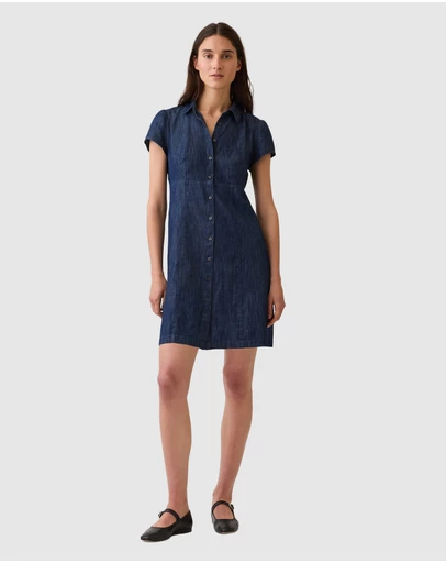 GAP - SS Mini Empire Shirtdress
