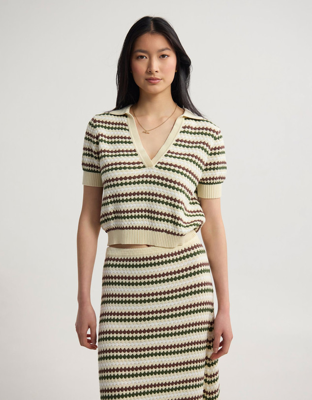 Oxford - Berlin Knitted Polo Top