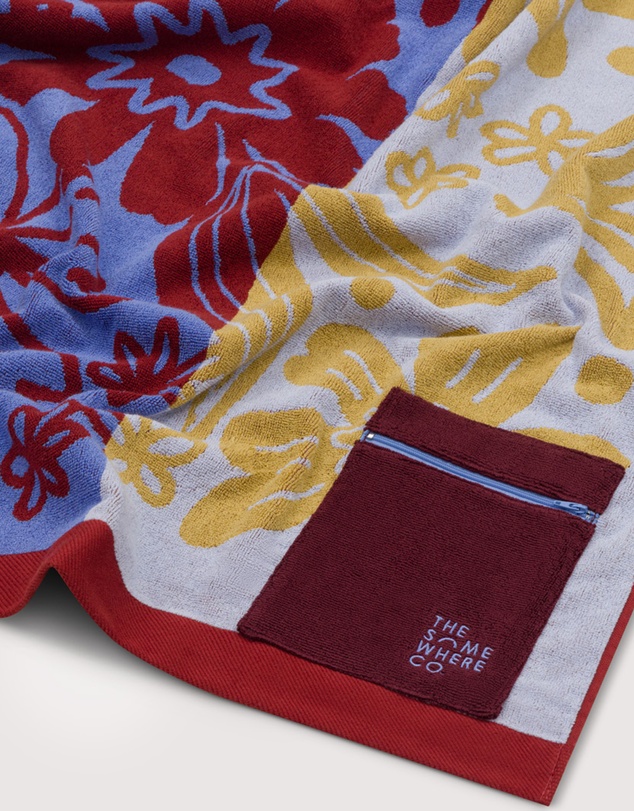The Somewhere Co - Flor Del Sol Premium Cotton Beach Towel