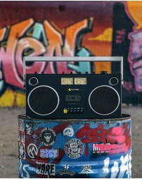 We Are Rewind - We Are Rewind Getto Blaster Cassette Player & Recorder - Curtis, Black