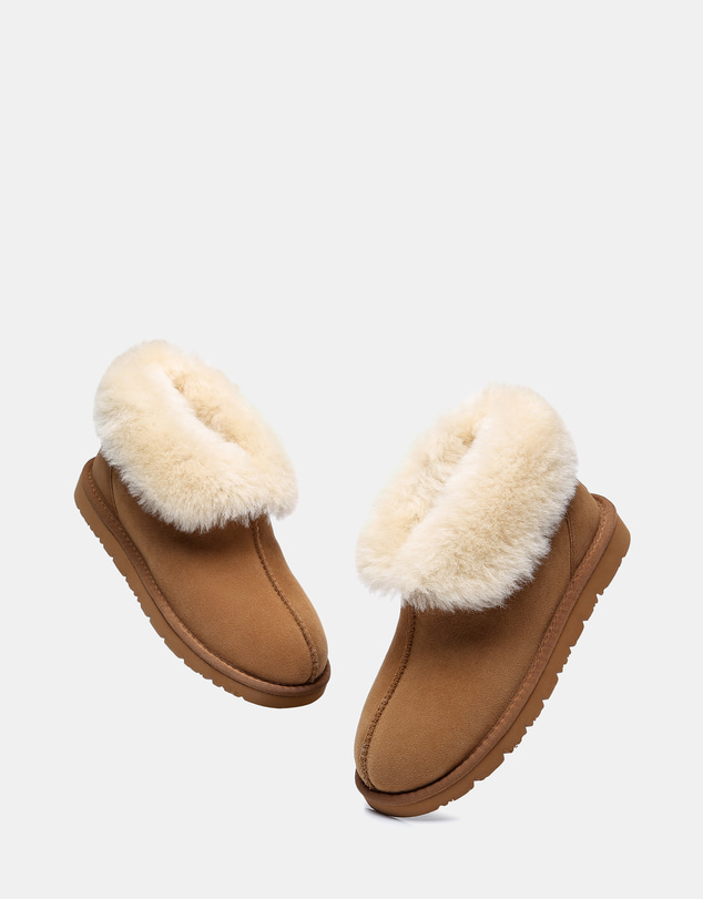 EVERAU - EverAU Ugg Mallow Slipper Sheepskin Upper House Shoes