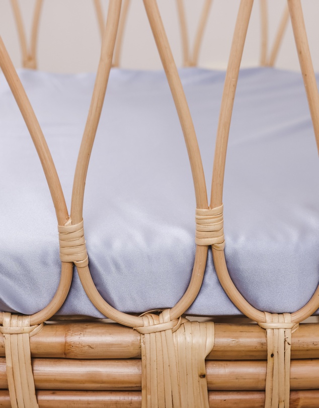 SILK MAGNOLIA - Pure Silk Fitted Bassinet and Cot Sheets