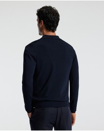 Calibre - Long Sleeve Tech Knit Polo Naval Blue