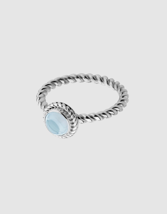 Elli Jewelry - Ring Aquamarine Birthstone March 925 Sterling Silver