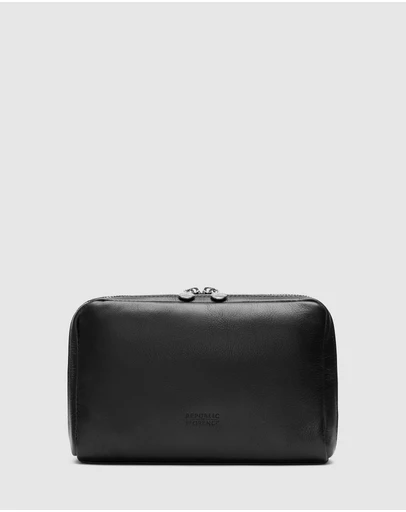 Republic of Florence - Primo Matt Black Toiletry Bag
