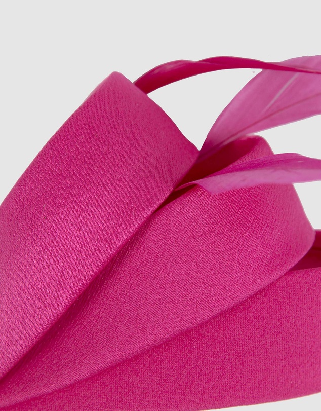Max Alexander - Large Fuchsia Satin Bow Racing Fascinator