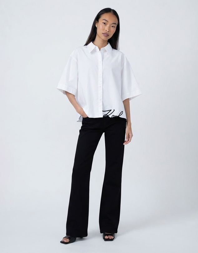 Karl Lagerfeld - Signature Hem Poplin Shirt