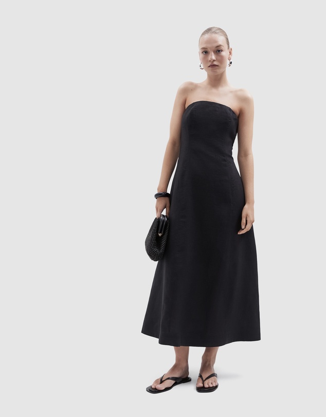 UNISON - Strapless Linen Maxi Dress