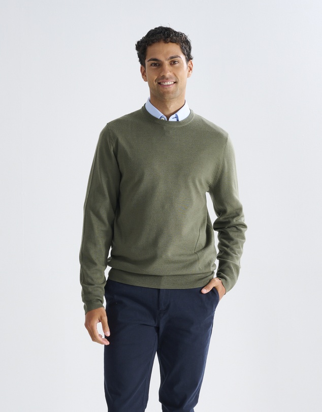 3 Wise Men - 3 Wise Men Driver Crew Neck - Army Green