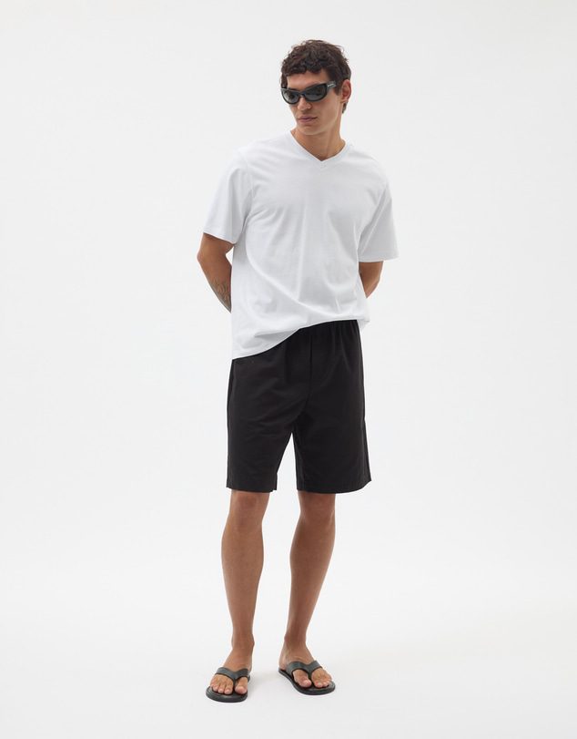 AERE - Long Linen Blend Shorts