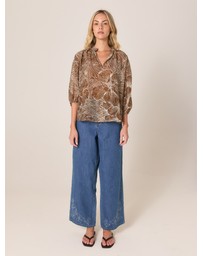 Fate + Becker - Tallulah Split Neck Blouse