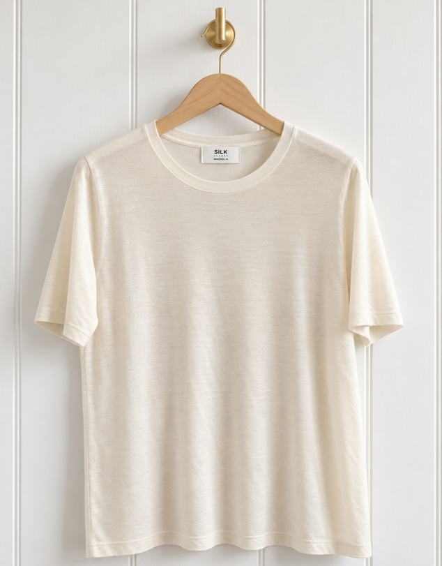 SILK MAGNOLIA - Merino Wool T-shirt