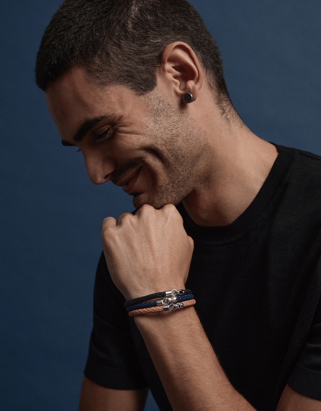 Najo - Mariner Tan Leather & Steel Bracelet (21cm)