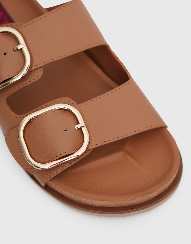 Betts - Margot Leather Buckle Slides
