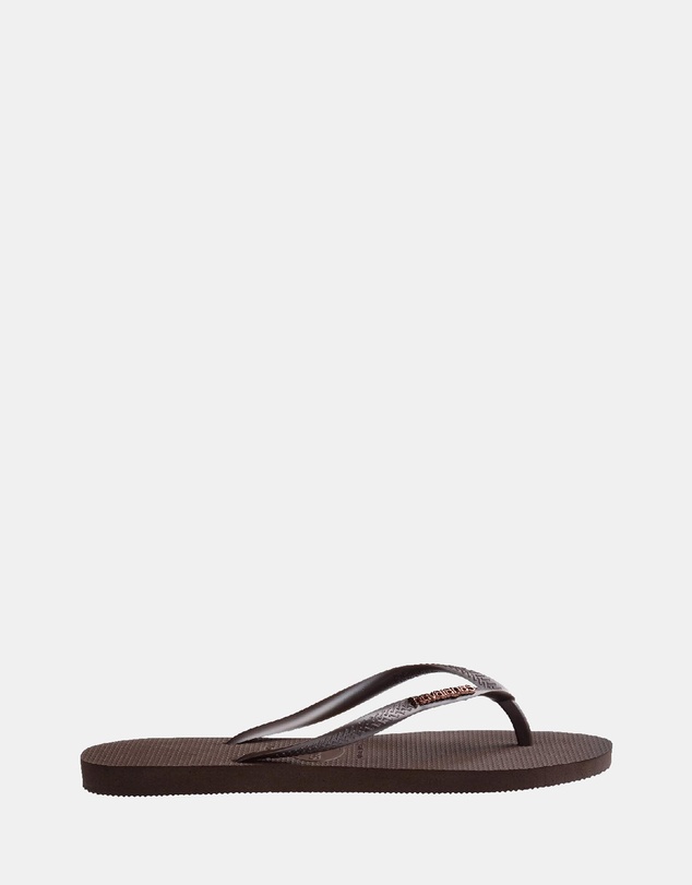 Havaianas - Slim Metal Logo Thongs - Women's