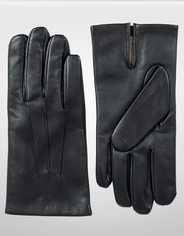 DENTS - Bath Three-Point Cashmere-Lined Leather Gloves