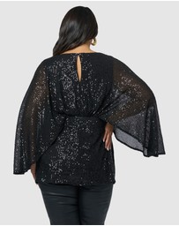Pink Dusk by Curve Project - Rumors Sequin Top