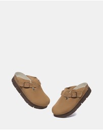 EVERAU - EverAU Ugg Brooklyn Platform Cow Suede Upper Clogs
