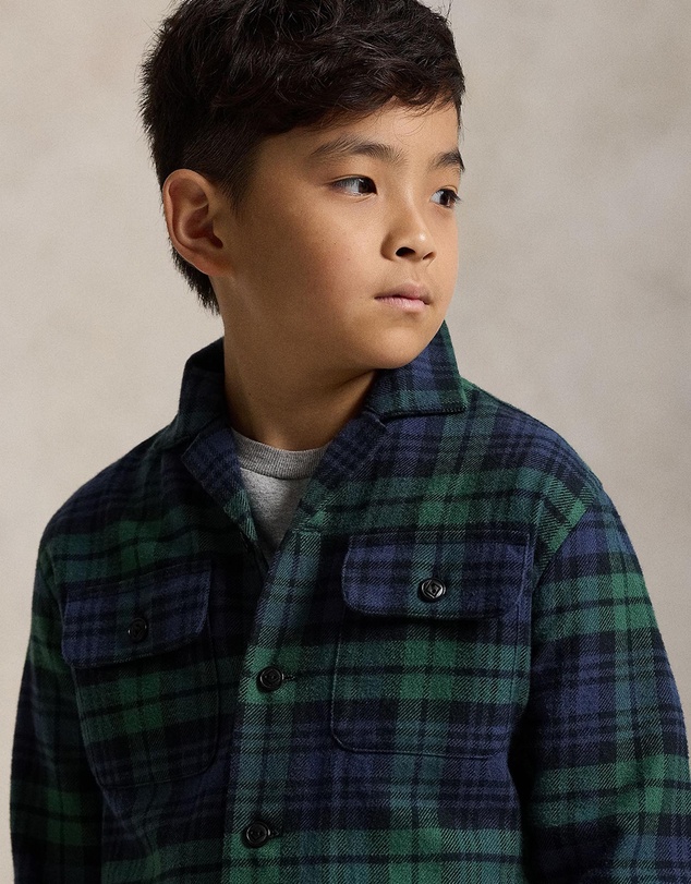 Polo Ralph Lauren - Plaid Cotton Flannel Camp Shirt - Teens