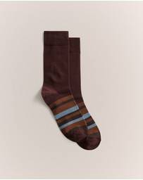 Trenery - Bold Stripe Sock in Espresso