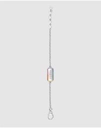 Philipp Plein - PLEIN CRYSTAL TAG Stainless Steel Rainbow Crystals Bracelet