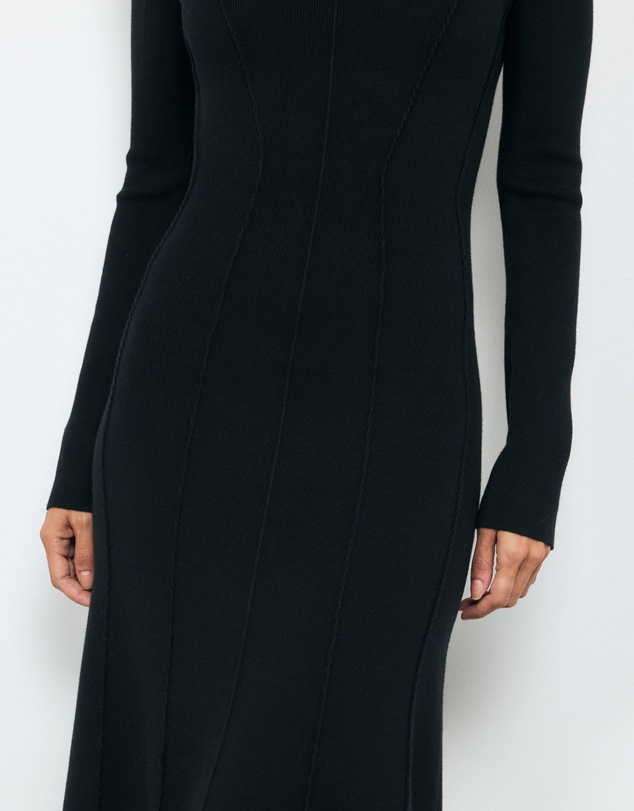 AERE - Nori Panelled Knit Midi Dress
