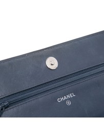 Pre-Loved by Azura Reborn - Pre-Loved CC Square Stitched Calfskin Wallet on Chain