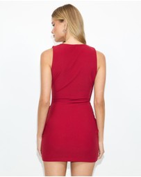 Dazie - Zali Mesh Draped Mini Dress