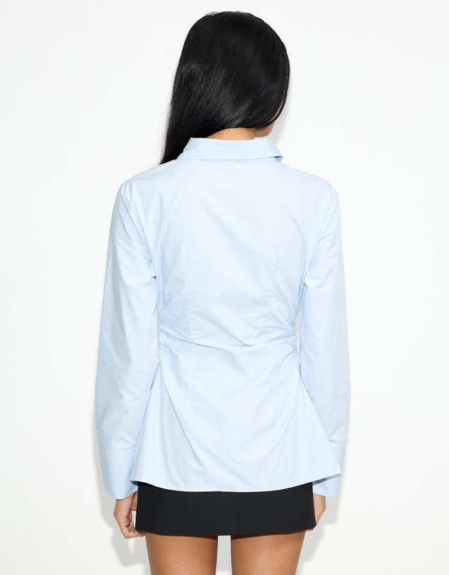 Dazie - Tia Ruched Button Up Shirt