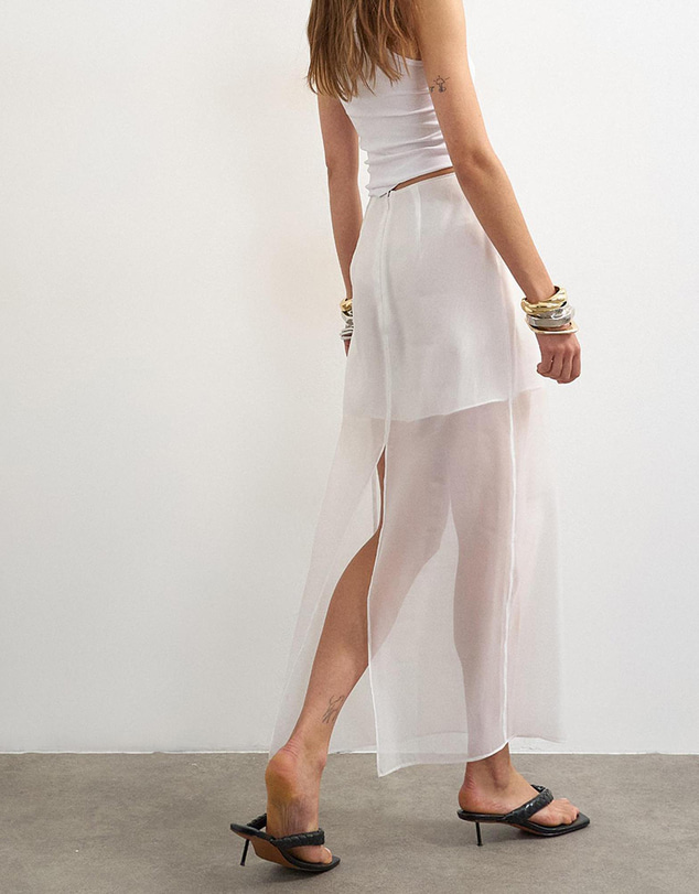 TOPSHOP - Helena Sheer Maxi Skirt Woven