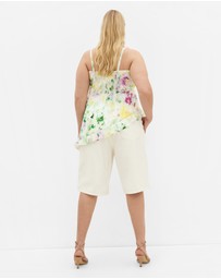 City Chic - Skai Asymmetrical Print Top