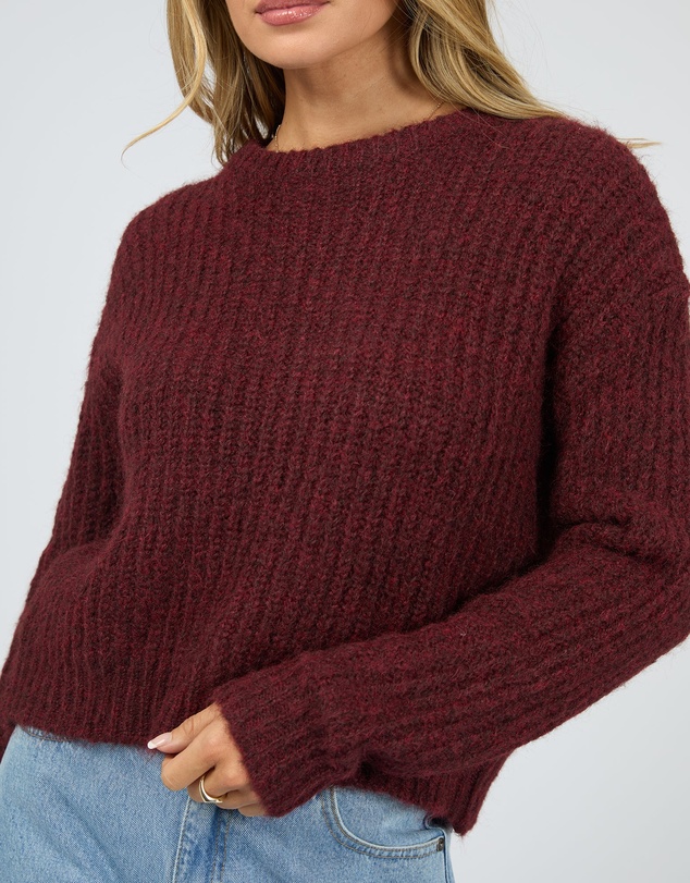 All About Eve - Ivy Knit Jumper Wine