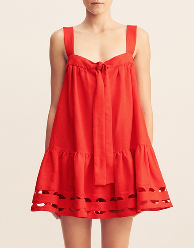 Shona Joy - Birdie Scallop Tiered Mini Dress
