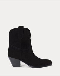 Polo Ralph Lauren - Calfskin Suede Western Boots - Women's
