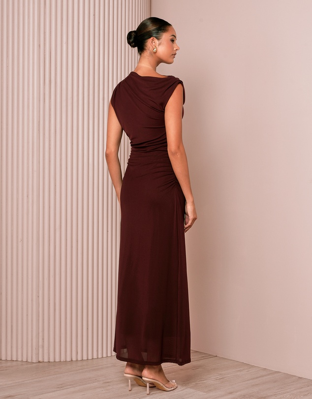 Azzurielle - Pru Off Shoulder Mesh Dress
