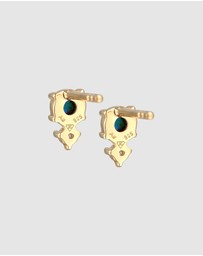 Elli Jewelry - Earrings Vintage with Zirconia Crystals And Opal Blue in 925 Sterling Silver