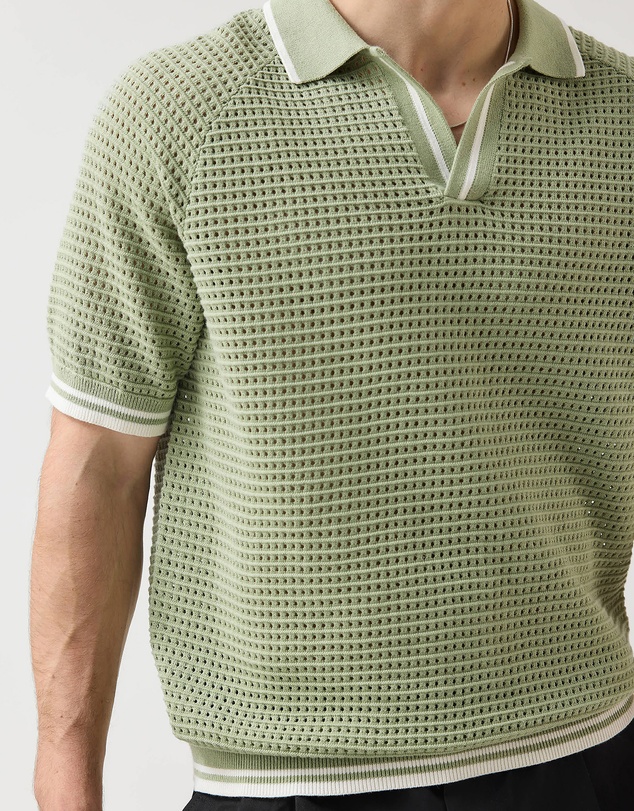 Percival - Tennis Boxy Knitted Polo