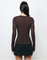 AERE - Tala Lace Knit Top