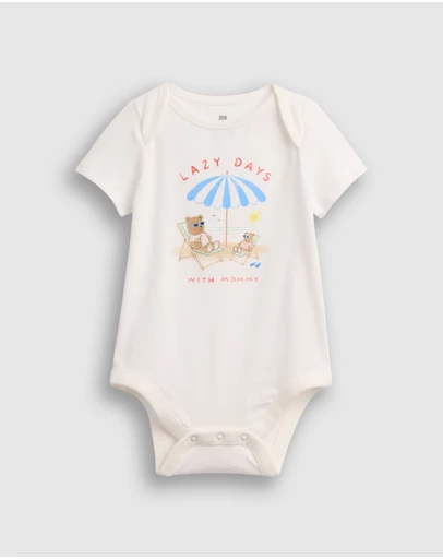 GAP - Graphic Jersey SS Bodysuit - Babies