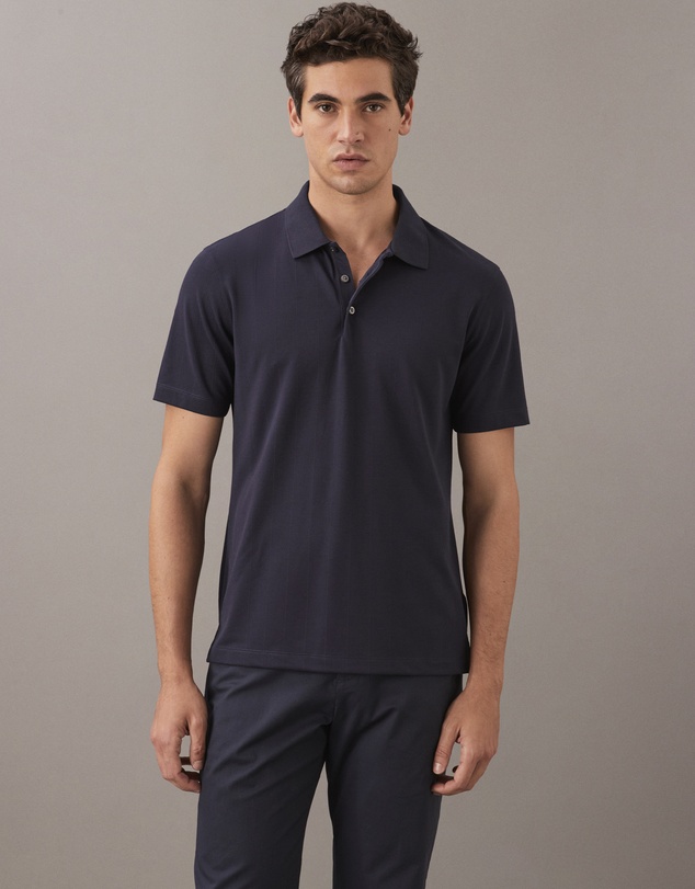Calvin Klein - Tonal Stripe Jacquard Polo Shirt