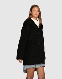 Belle & Bloom - Coastal Edit Hooded Wool Blend Coat