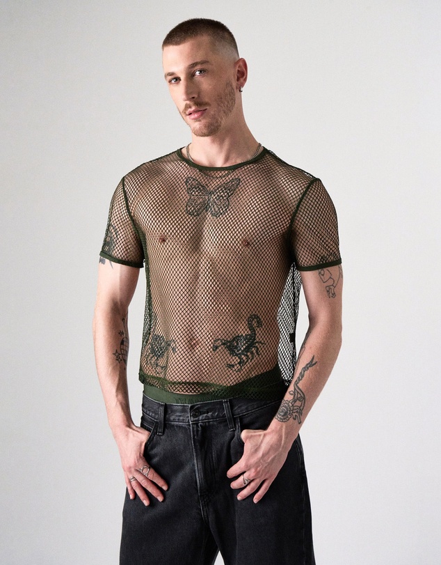 TEAMM8 - Edge Net Cropped Tee