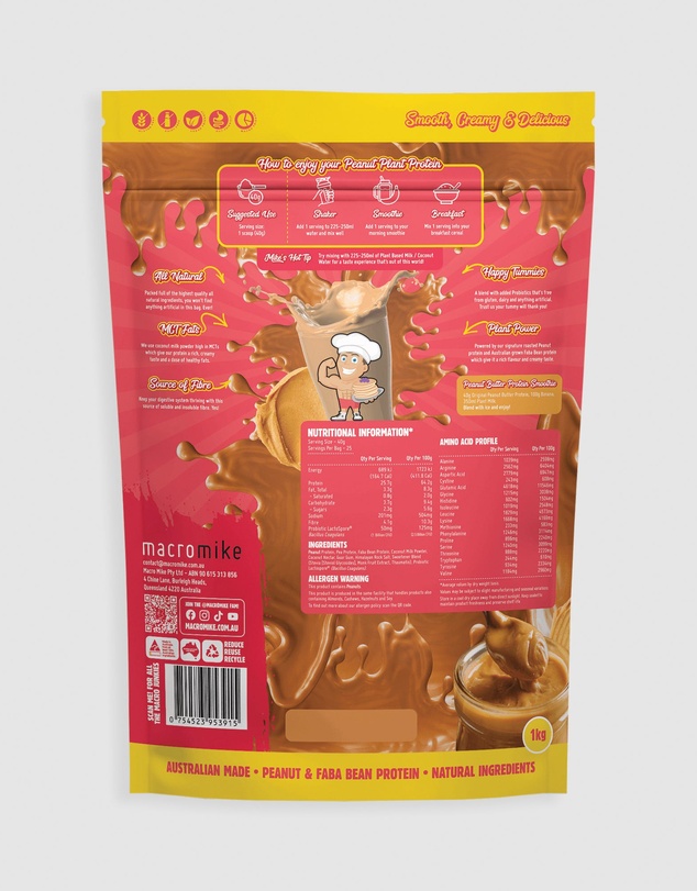 Macro Mike - Original Peanut Butter Peanut Plant Protein - 1kg